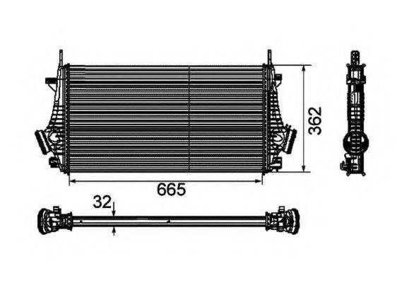 Радиатор интеркуллера  NRF 30796
