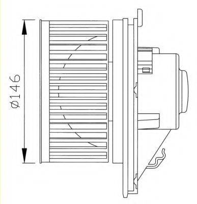 NRF 38341 Вентилятор системы охлаждения двигателя