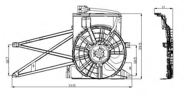 NRF 47013 Вентилятор системы охлаждения двигателя