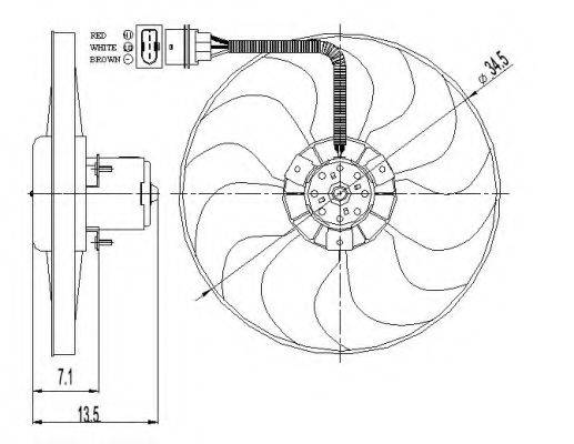 Вентилятор системы охлаждения двигателя NRF 47397
