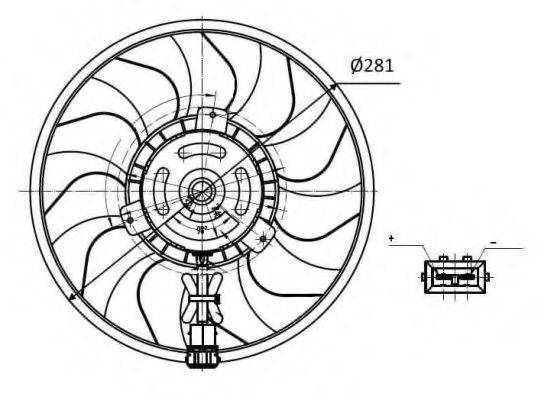 Вентилятор системы охлаждения двигателя NRF 47418