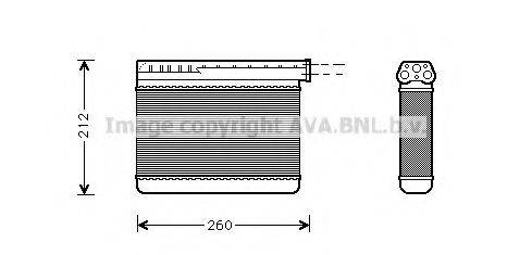 Радиатор печки AVA QUALITY COOLING BW6166
