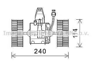 Двигатель вентилятора салона AVA QUALITY COOLING BW8491