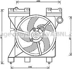 Вентилятор системы охлаждения двигателя AVA QUALITY COOLING CN7547
