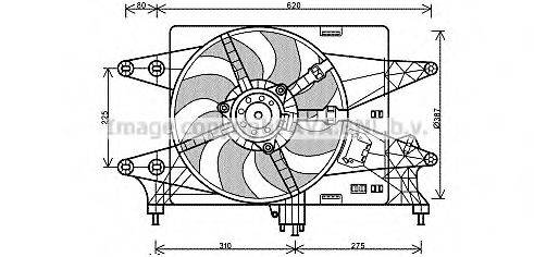 Вентилятор системы охлаждения двигателя AVA QUALITY COOLING FT7559