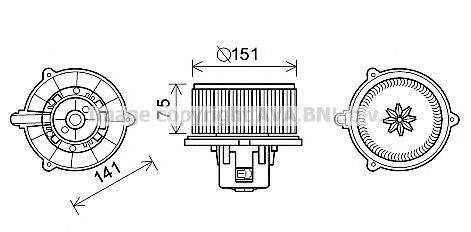 Електродвигун, вентиляція салону AVA QUALITY COOLING KA8247