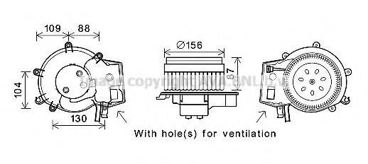 Двигатель вентилятора салона AVA QUALITY COOLING MS8625