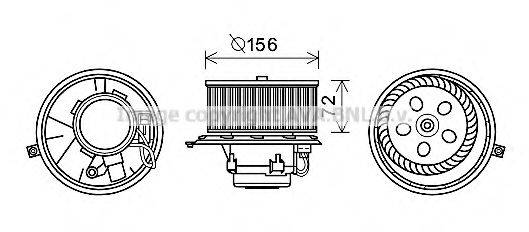 Електродвигун, вентиляція салону AVA QUALITY COOLING RT8581