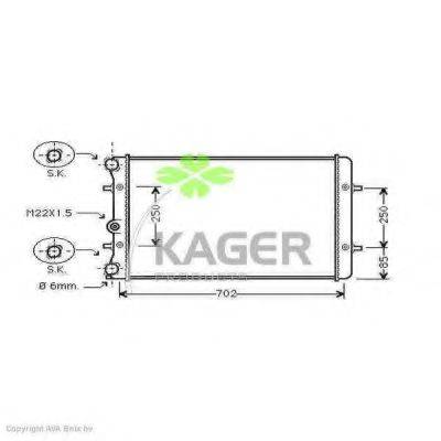 KAGER 310033 Радиатор охлаждения двигателя