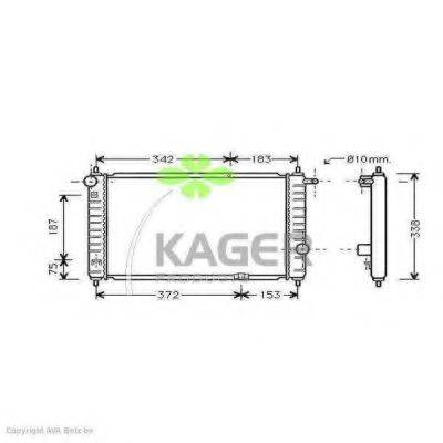 KAGER 310301 Радиатор охлаждения двигателя