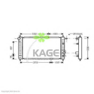 KAGER 312669 Радиатор охлаждения двигателя