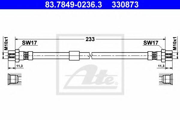 Шланг тормозной системы ATE 83.7849-0236.3