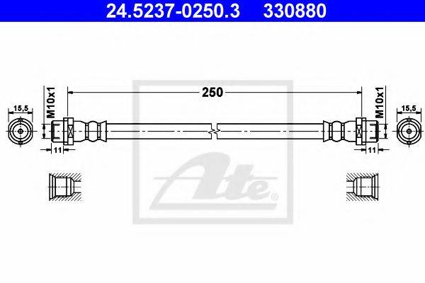 Шланг тормозной системы ATE 24.5237-0250.3