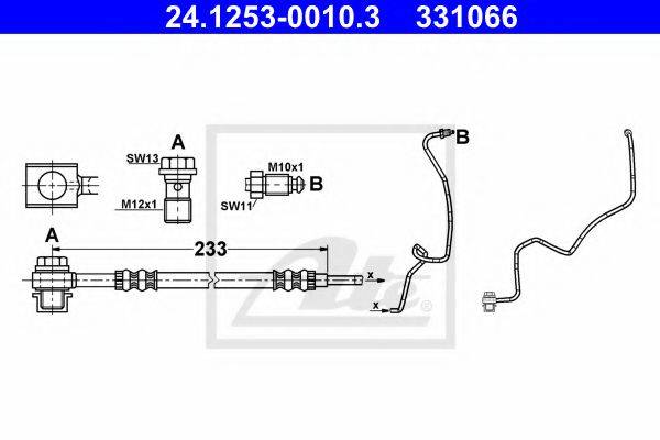 Шланг тормозной системы ATE 24.1253-0010.3