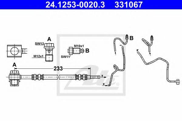 Шланг тормозной системы ATE 24.1253-0020.3