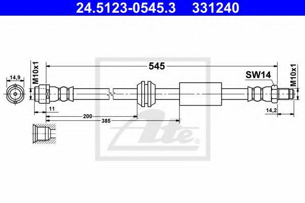 Шланг тормозной системы ATE 24.5123-0545.3