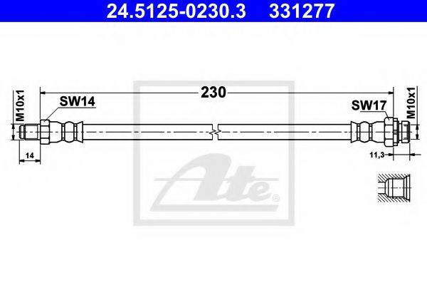 Шланг тормозной системы ATE 24.5125-0230.3
