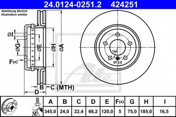 Тормозной диск ATE 24.0124-0251.2