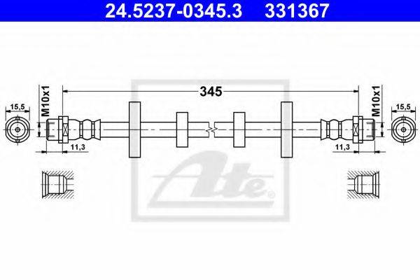 Шланг тормозной системы ATE 24.5237-0345.3