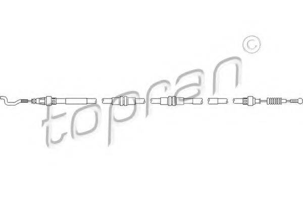 Трос, гальмівний механізм робочої гальмівної системи TOPRAN 112 146