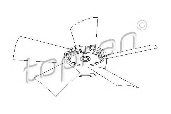 Крыльчатка (вентилятор охлаждения двигателя) TOPRAN 401 191