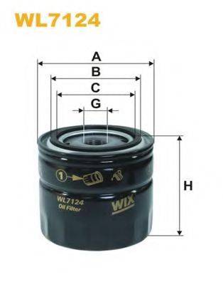 Масляний фільтр; Олійний фільтр, ступінчаста коробка передач WIX FILTERS WL7124