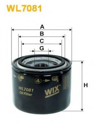 Масляний фільтр WIX FILTERS WL7081
