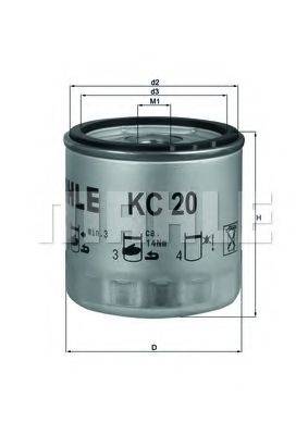 Фильтр топлива KNECHT KC 20