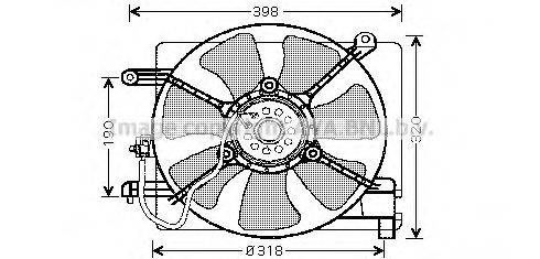 PRASCO DW7502 Вентилятор системы охлаждения двигателя