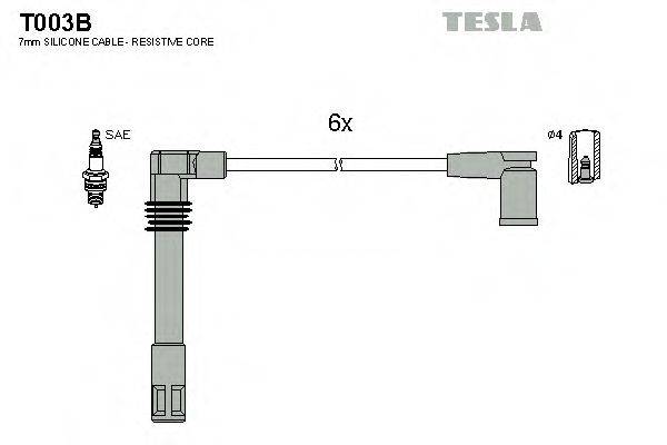 Провода зажигания (комплект) TESLA T003B