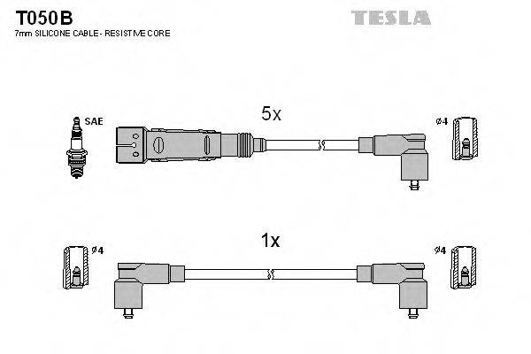 Провода зажигания (комплект) TESLA T050B