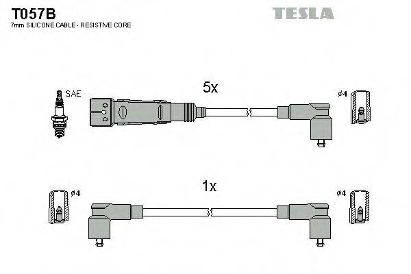 Провода зажигания (комплект) TESLA T057B