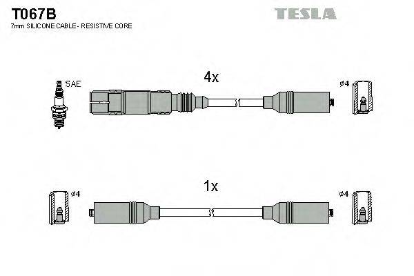 Провода зажигания (комплект) TESLA T067B