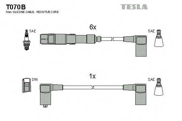 Провода зажигания (комплект) TESLA T070B