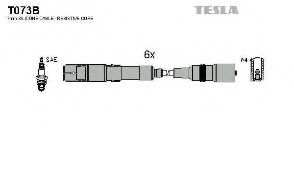Провода зажигания (комплект) TESLA T073B