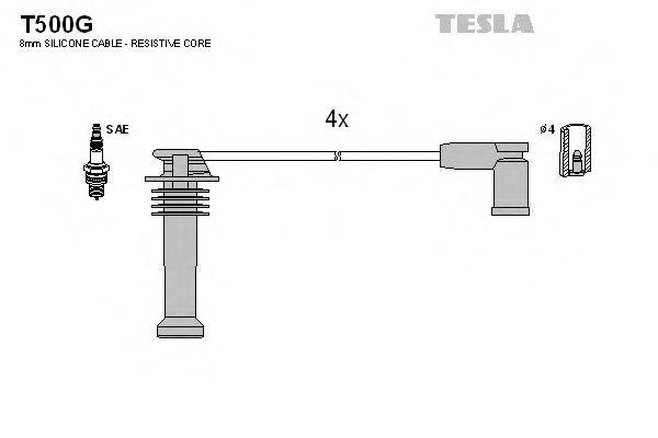 Провода зажигания (комплект) TESLA T500G
