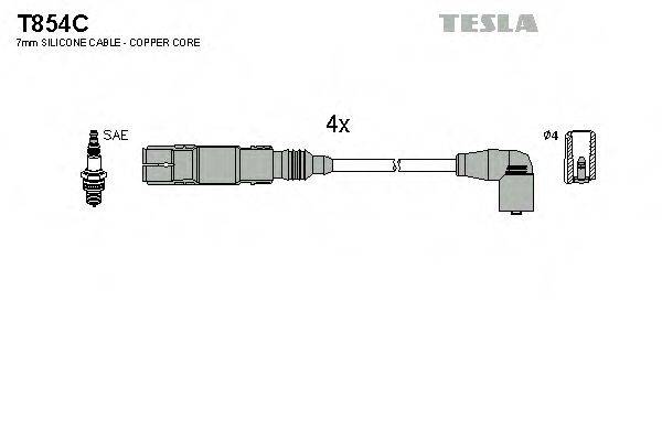 Провода зажигания (комплект) TESLA T854C