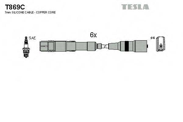 Провода зажигания (комплект) TESLA T869C