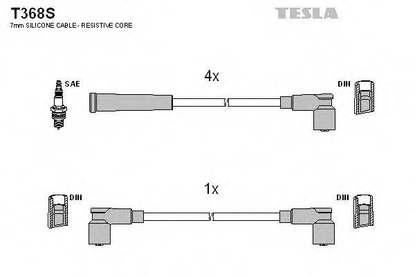 Провода зажигания (комплект) TESLA T368S