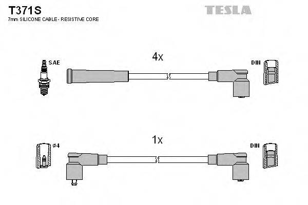 Провода зажигания (комплект) TESLA T371S