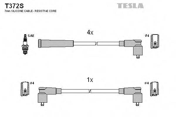 Провода зажигания (комплект) TESLA T372S