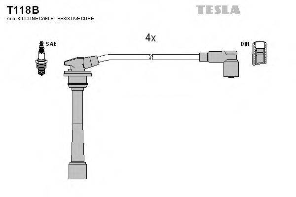 Провода зажигания (комплект) TESLA T118B