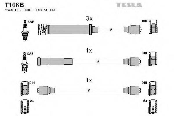 Провода зажигания (комплект) TESLA T166B