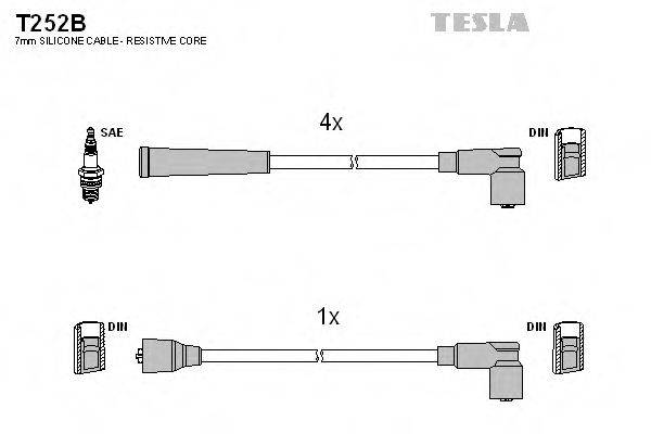 Провода зажигания (комплект) TESLA T252B