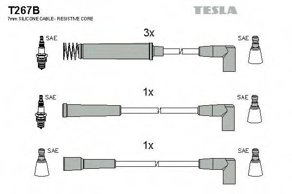 Провода зажигания (комплект) TESLA T267B