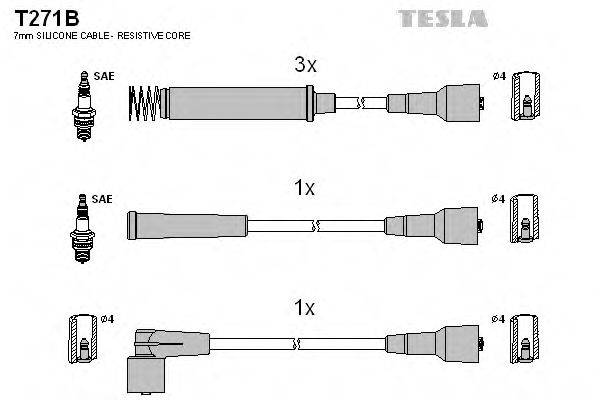 Провода зажигания (комплект) TESLA T271B