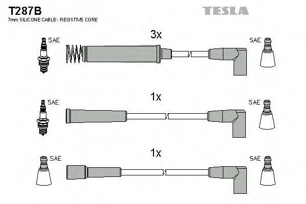 Провода зажигания (комплект) TESLA T287B