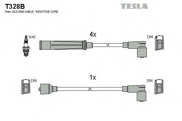 Провода зажигания (комплект) TESLA T328B