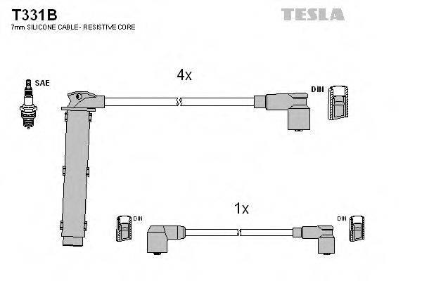 Провода зажигания (комплект) TESLA T331B