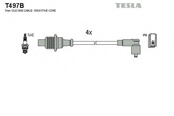 Провода зажигания (комплект) TESLA T497B